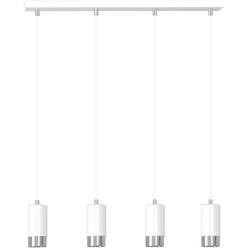Lampa wisząca FUMIKO 4 WH/CHROME 814/4 4x30W/GU10 IP20 od Emibig