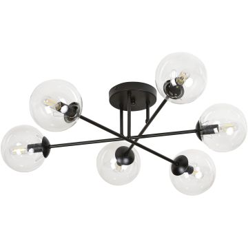 Lampa sufitowa BRENDI 6B BL TRANSPARENT 831/6B 6x40W/E14 IP20 od Emibig