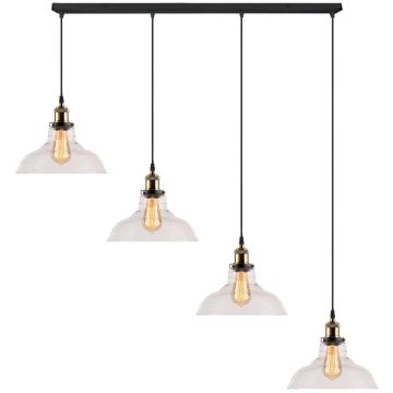 Lampa wisząca NEW YORK LOFT LA040/CL4_clear 4x40W/E27 IP20 od Altavola Design