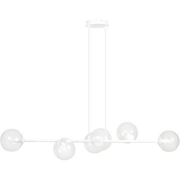 Lampa wisząca ROSSI 6 WH TRANSPARENT 877/6 6x40W/E14 IP20 od Emibig
