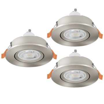 Downlight wpuszczany BARRANCO GU10 902253 3x4.5W/GU10 ip44 od Eglo