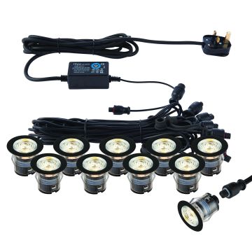Lampa schodowa do zabudowy IkonPRO 99765 3000K|4000K 10x0.75W/SMD 4014 IP67 od Endon