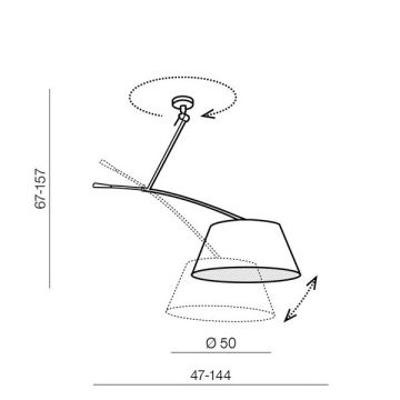 Zawiesie BARCELONA LAMPBODY AZ2288 1x60W/E27 od AZzardo