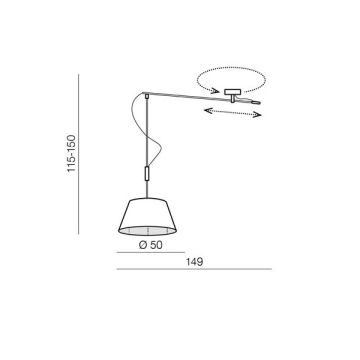 Zawiesie MALAGA LAMPBODY AZ2313 1x60W/E27 od AZzardo