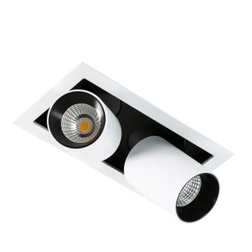 Downlight wpuszczany GL7117-2/12W 4000K WH+BL MERCANTA od Italux