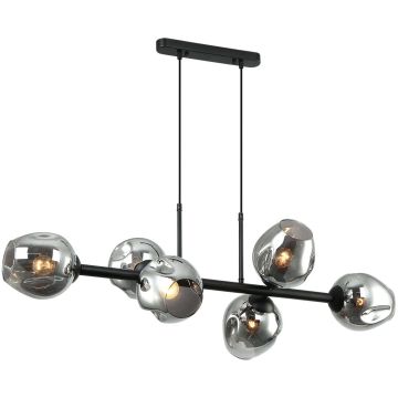 Lampa wisząca Borgo PND-30843-6 BK+SG 6x40W/E27 od Italux