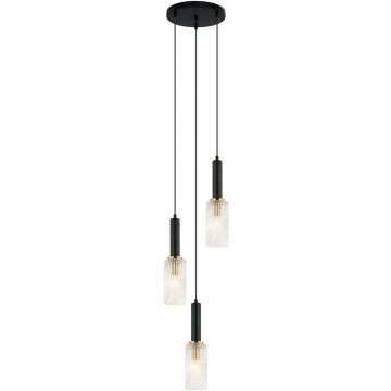 Lampa wisząca Perola PND-43309-3 BK+BR 3x40W/E14 od Italux