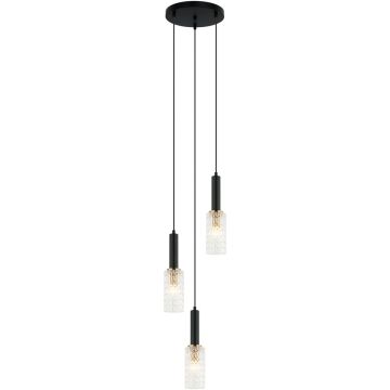 Lampa wisząca Perola PND-43363-3 BK+BR 3x40W/E14 od Italux