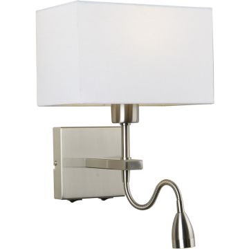 Kinkiet Norte WL-1122-2-BL-SN-RC-WH 3000K 2x60W, 3W/E27, LED 350lm od Italux