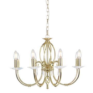 Żyrandol AG8 POL BRASS AEGEAN od ELSTEAD LIGHTING