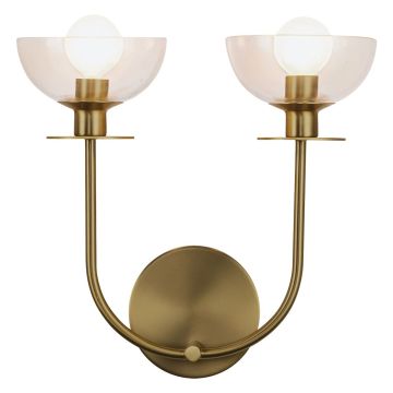 Kinkiet Sylvia ALM-SYLVIA-2WB-BG-CL 2x40W/E14 IP20 od Elstead Lighting