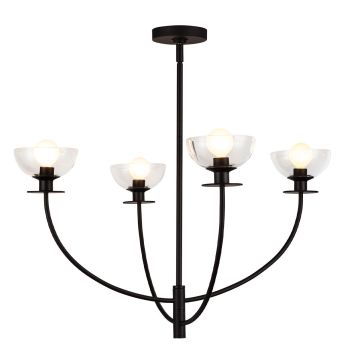 Żyrandol Sylvia ALM-SYLVIA4-BK-CL 4x40W/E14 IP20 od Elstead Lighting