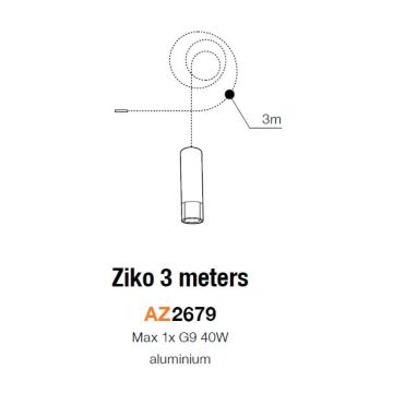 Zawiesie ZIKO AZ2679 1x40W/G9 od AZzardo