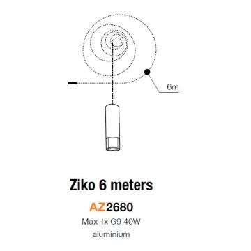 Zawiesie ZIKO AZ2680 1x40W/G9 od AZzardo