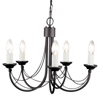 Żyrandol CB5 BLACK CARISBROOKE od ELSTEAD LIGHTING