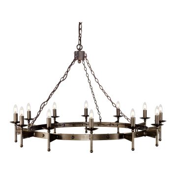 Żyrandol CW12 OLD BRZ CROMWELL od ELSTEAD LIGHTING