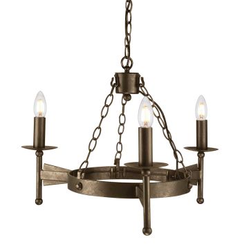 Żyrandol CW3 OLD BRZ CROMWELL od ELSTEAD LIGHTING