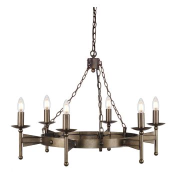 Żyrandol CW6 OLD BRZ CROMWELL od ELSTEAD LIGHTING