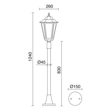Lampa stojąca ELITE 6 096P-G05X1A-02 1x42W/E27 od Novolux