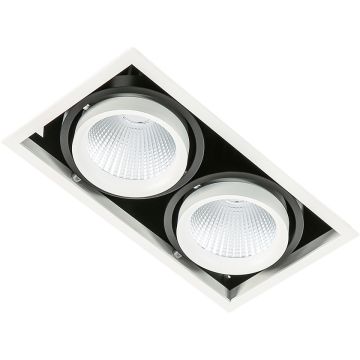 Downlight wpuszczany GL7108-2/2X18W 4000K WH+BL VERTICO od Italux