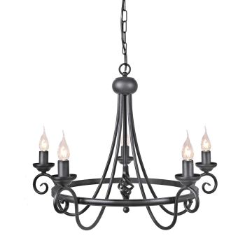 Żyrandol HR5 BLACK HARLECH od ELSTEAD LIGHTING