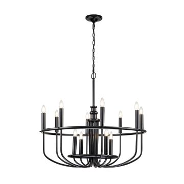 Żyrandol Capitol Hill KL-CAPITOL-HILL12-BLK 12x40 W/E14 od Kichler