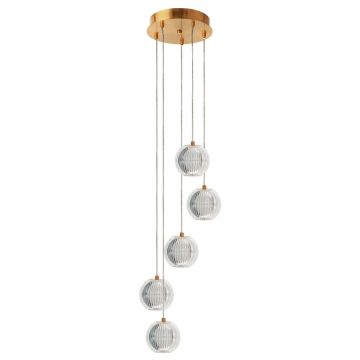Lampa wisząca Brillant LP-3303/5P GD 3000K|4000K|6000K 5x28W/LED 2220lm IP20 od Light Prestige