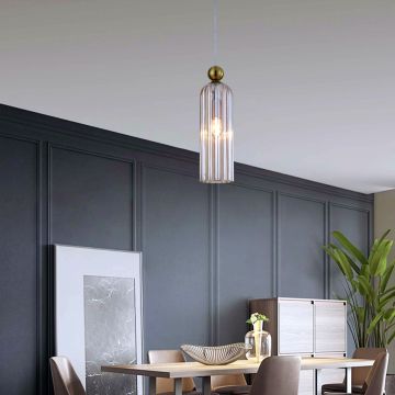 Lampa wisząca Piega LP-939/1P amber 1x40W/E14 IP20 od Light Prestige