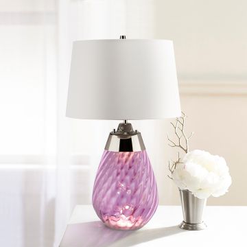 Lampka stołowa LENA SMALL LENA-TL-S-PLUM-OWSS 1X7W/GU10+1x60W/E27 od Elstead Lighting