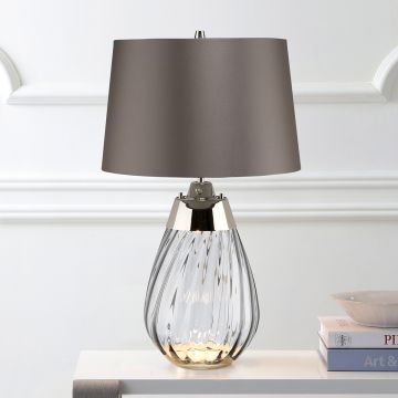 Lampka stołowa LENA SMALL LENA-TL-S-SMOKE 1X7W/GU10+1x60W/E27 od Elstead Lighting