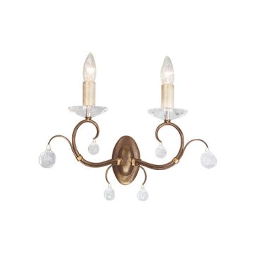 Lampa ścienna LUN2 BRONZE LUNETTA od Elstead Lighting
