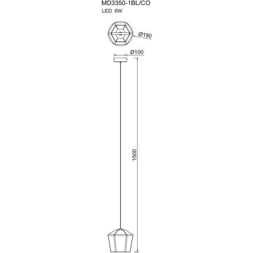 Lampa wisząca COLORE MD3350-1BL/CO 3000k 1x6W/LED 134lm od Zuma Line