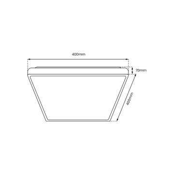 Plafon QUADRO ML7928 3000K-6000K 1x38W/LED 4000lm IP20 od Milagro