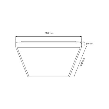 Plafon QUADRO ML7932 3000K-6000K 1x66W/LED 7050lm IP20 od Milagro