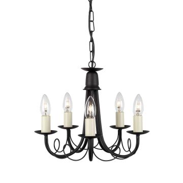 Żyrandol MN5 BLACK MINSTER od ELSTEAD LIGHTING