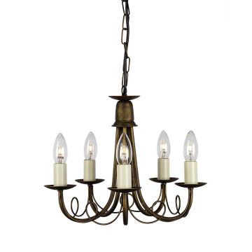Żyrandol MN5 BLK/GOLD MINSTER od ELSTEAD LIGHTING