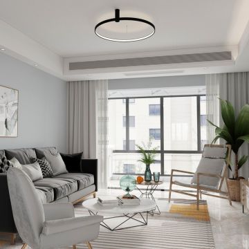 Lampa wisząca Ring LP-909/1C S BK CCT 3000K|4000K|6000K 1x35W/LED IP20 od Light Prestige