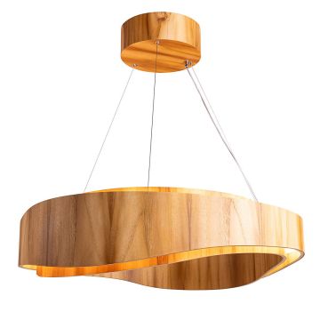Lampa wisząca Horizon QN-HORIZON-RING-LED-80-TEAK 3000K 1x58W/LED 2058lm IP20 od Quintiesse