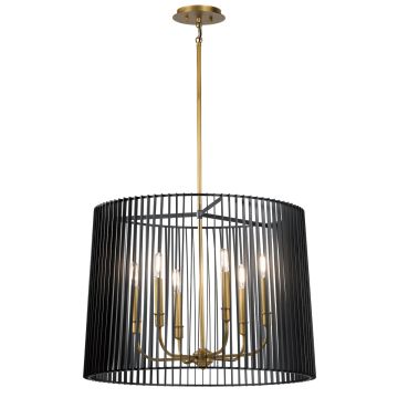 Żyrandol Linara QN-LINARA-6P-BK 6x60W/E14 od Quintiesse