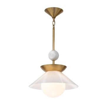 Lampa wisząca Saucer QN-SAUCER-1P-M-AB-OPAL 1x40W/E27 IP20 od Quintiesse
