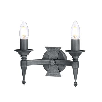 Lampa ścienna SAX2 BLK/SIL SAXON od Elstead Lighting