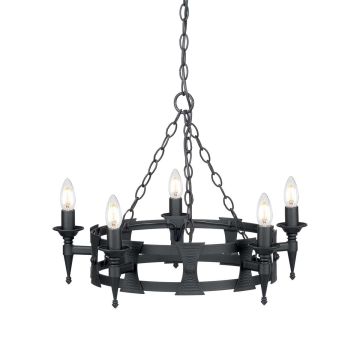 Żyrandol SAX5 BLK SAXON od ELSTEAD LIGHTING