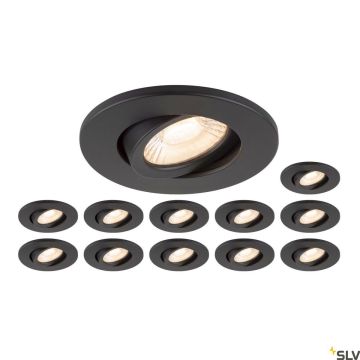 Downlight wpuszczany UNIVERSAL DOWNLIGHT 1007273 2700K|3000K|4000K|6500K 1x8W/LED 560lm|610lm|680lm|640lm IP20 od SLV