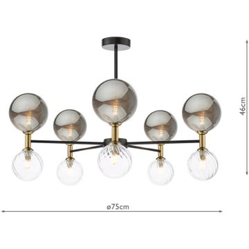 Lampa sufitowa Takara TAK2354-03-24 10x20w/g9 ip20 od Dar Lighting