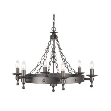 Żyrandol WR6 GRAPHITE WARWICK od ELSTEAD LIGHTING