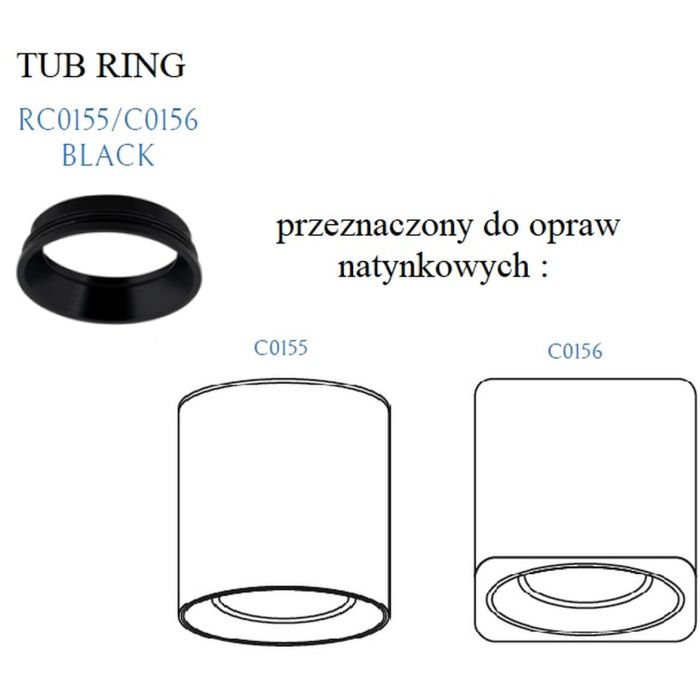 TUB RING/BK-RC0155/C0156 BLACK-Maxlight-247900